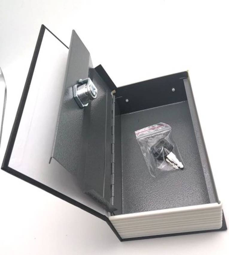 Coffre-fort de livre, tirelire cachée de dictionnaire secret, serrure à clé, étui à bijoux avec 2 clé 24 X 15,5 X 5,5 CM
